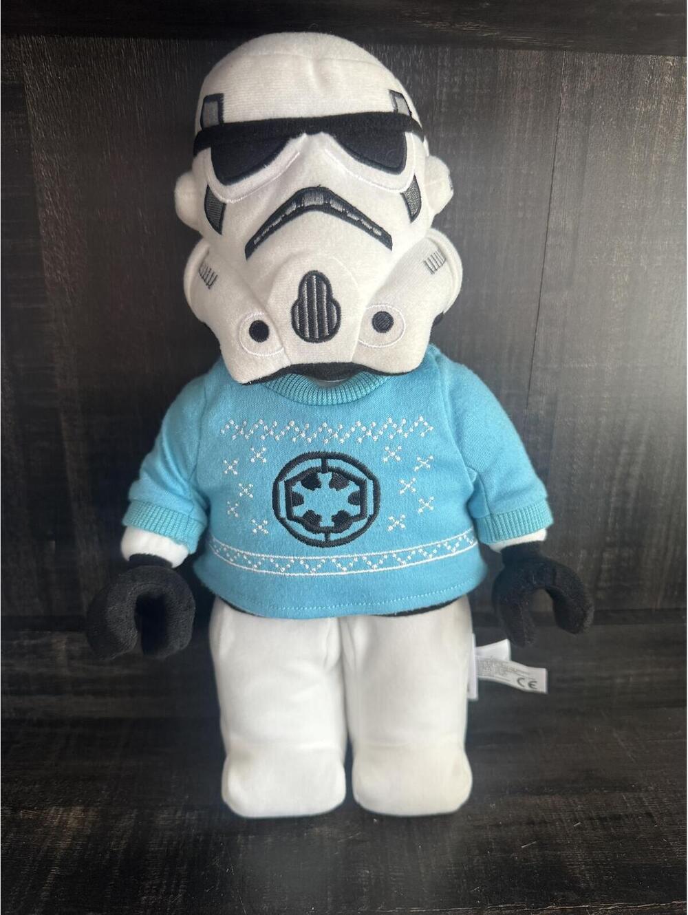 LEGO Star Wars Stormtrooper Holiday Plush Blue Empire Sweater Christmas 14"